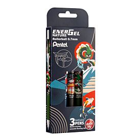 Pióro kulkowe Energel BL77N Nature light blister 3 sztuki