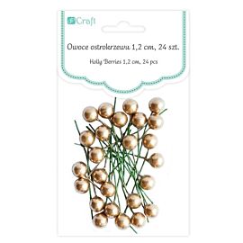 Owoce Ostrokrzewu złote 1,2cm 24szt.