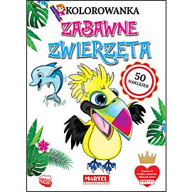 Zabawne zwierzęta. Kolorowanki z naklejkami