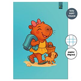 Zeszyt A4 32k.w kratkę Kapibara Plaża 90g
