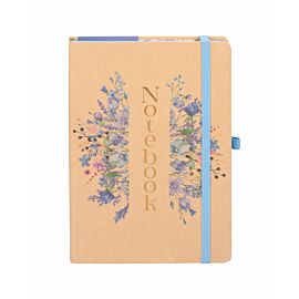 Notes Botanical A5 kratka Kraft Blue