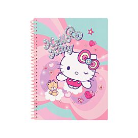 Kołobrulion B5 100k. kratka plastikowa spirala Hello Kitty pink wzór 3