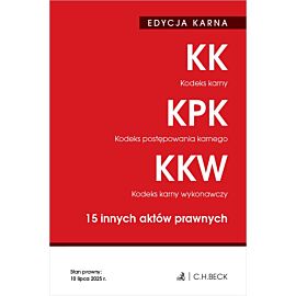 EDYCJA KARNA. Kodeks karny. Kodeks postępowania karnego. Kodeks karny wykonawczy. 15 innych aktów prawnych wyd. 50