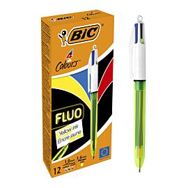 Paczka Długopis BIC 4 Colours Fluo 12szt.