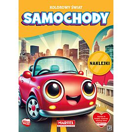 Samochody. Kolorowy świat. Kolorowanka z naklejkami