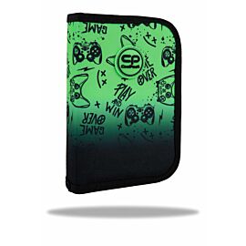 Piórnik jednoklapkowy bez wyposażenia Coolpack Clipper Game Over Gradient Green