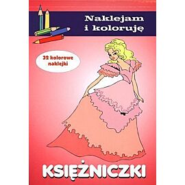 Księżniczki. Naklejam i koloruję