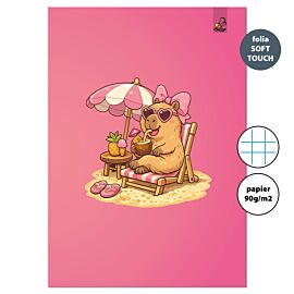 Zeszyt A4 32k.w kratkę Kapibara Plażowiczka 90g