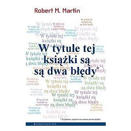 W tytule tej książki są są dwa błędy