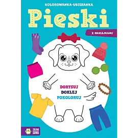 Kolorowanka-ubieranka. Pieski