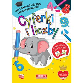 Kolorowanka Cyferki i liczby z naklejkami