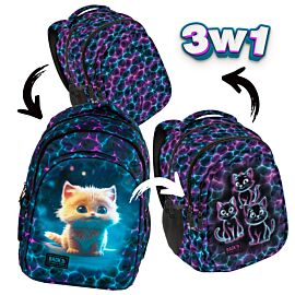 Plecak 3-komorowy Backup Kotek 3w1 PLB8D22