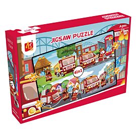 Puzzle 4w1 Straż Pożarna