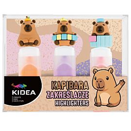 Zakreślacze Kapibara 3szt. Kidea