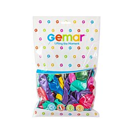 Balony metaliczne 25cm mix kolorów 100 szt.