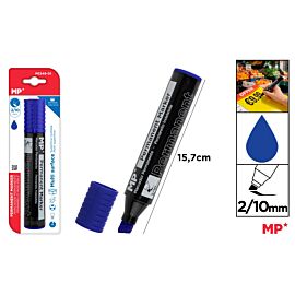 Marker permanentny z płaską końcówką MP 2/10mm niebieski blister