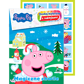 Peppa Pig. Dodaj kolorów z naklejkami. Magiczne chwile