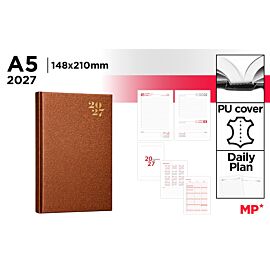 Kalendarz 2027 książkowy A5 miedziany
