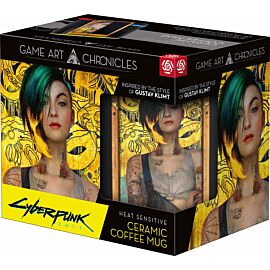 Kubek 450ml Game Art Chronicles Cyberpunk 2077 Judy &Gustaw Klimt Mug