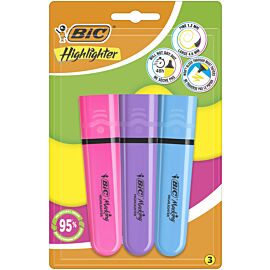 Zakreślacz BIC Flat Neon Highlighter BPP blister 3 kolory