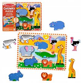 Mellisa&Doug Drewniane puzzle Zwierzęta Safari