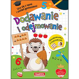 Kolorowanka z naklejkami dodawanie i odejmowanie