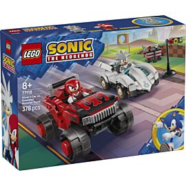 LEGO Sonic Silver w samochodzie kontra Knuckles w monster trucku 77118