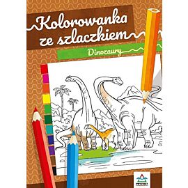 Kolorowanka ze szlaczkiem. Dinozaury