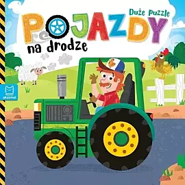 Pojazdy na drodze. Duże puzzle