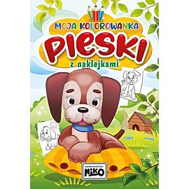 Pieski. Moja kolorowanka z naklejkami