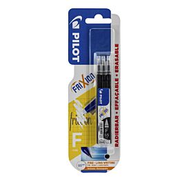 Wkład Frixion Ball Clicker 0,5 czarny Pilot blister 3szt.