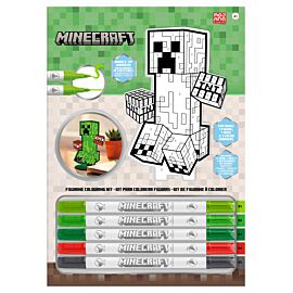 Zestaw figurka 2D Minecraft + mazaki MC00057
