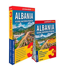 Albania, Kosowo, Macedonia Północna 3w1 przewodnik + atlas + mapa